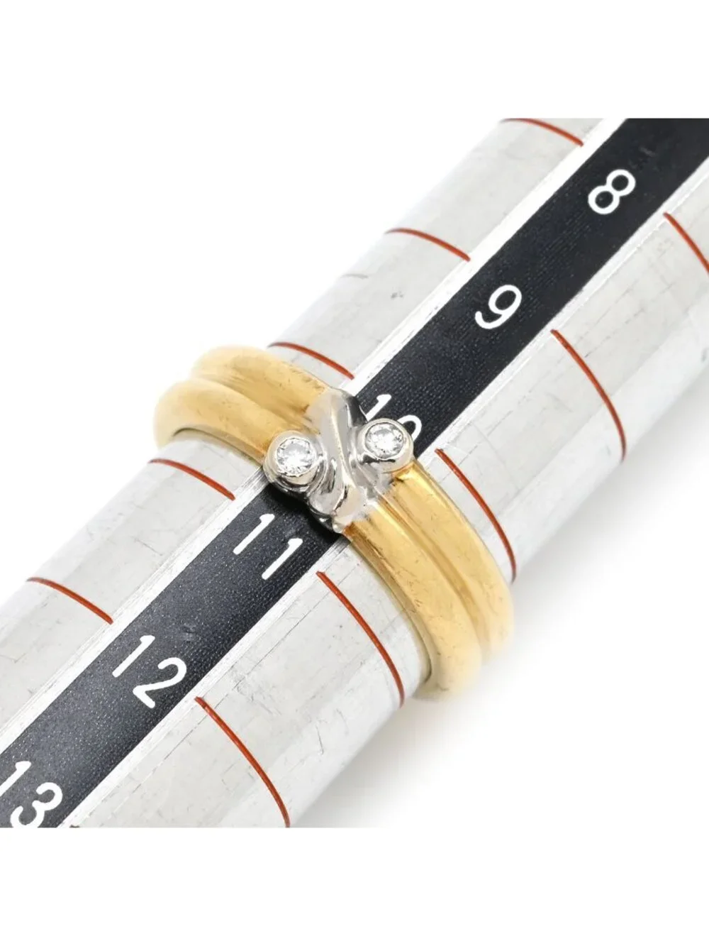 Tiffany & Co Ring Signature Diamond Yellow Gold White T& 18k YG WG